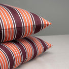  Rectangle Lollop Cushion in Regatta Cotton, Flame Red - Nicola Harding 