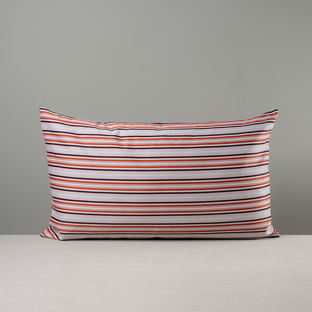 Rectangle Lollop Cushion in Slow Lane Cotton Linen, Berry