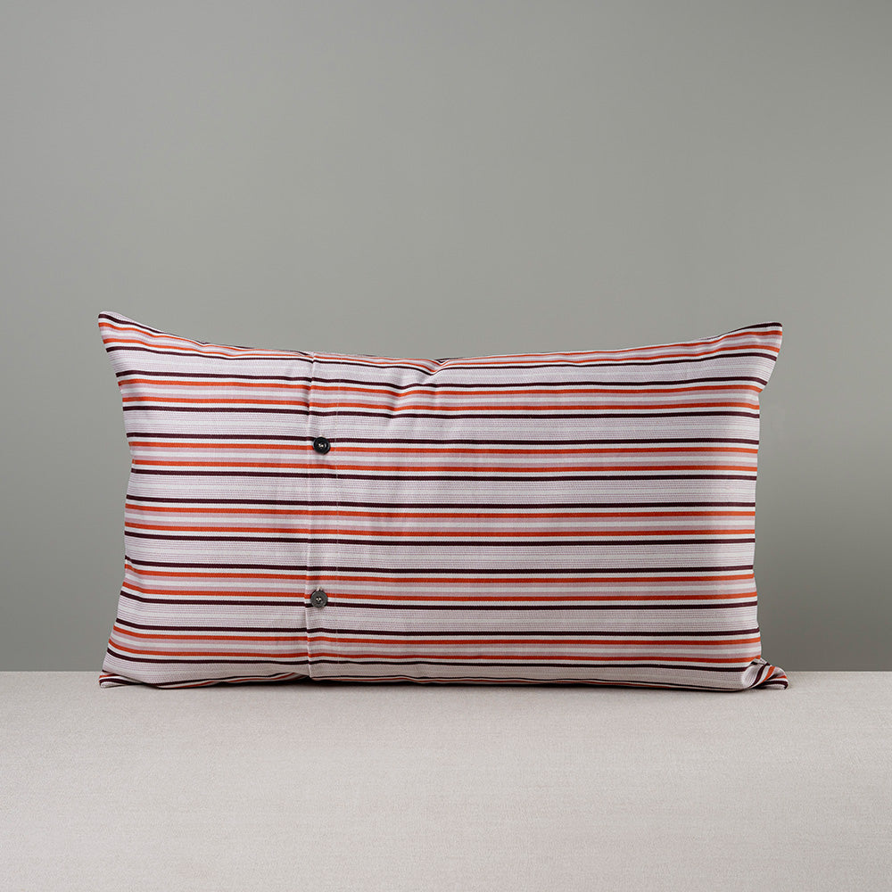  Rectangle Lollop Cushion in Slow Lane Cotton Linen, Berry 