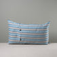 Rectangle Lollop Cushion in Slow Lane Cotton Linen, Blue