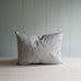 image of Rectangle Lollop Cushion in Ticking Cotton, Aqua Brown