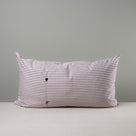  Rectangle Lollop Cushion in Berry Red Ticking Cotton - Nicola Harding 
