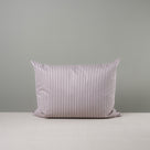  Rectangle Lollop Cushion in Berry Red Ticking Cotton - Nicola Harding 
