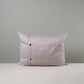 Rectangle Lollop Cushion in Ticking Cotton, Berry