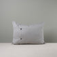 Rectangle Lollop Cushion in Ticking Cotton, Blue Brown