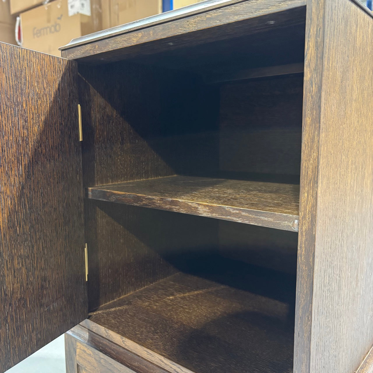  End-of-the-Line - Bits and Bobs Bedside Table, Antique Oak, Left Hand Side 