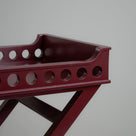  Design Closeup of Ready Steady Tray Table, Berry Red - By NiX 