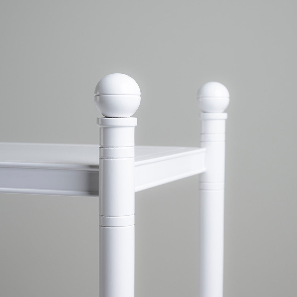  Side view closeup of Revive White Side Table - Nicola Harding & Co. 