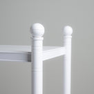  Side view closeup of Revive White Side Table - Nicola Harding & Co. 