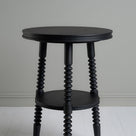  Spindle Side Table, Carbon Black, Closeup - NiX Furniture 
