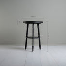  Dimensions of Spindle Side Table, Carbon Black, Height 60cm, Width 42cm and thickness is 3cm - By NiX Furniture  