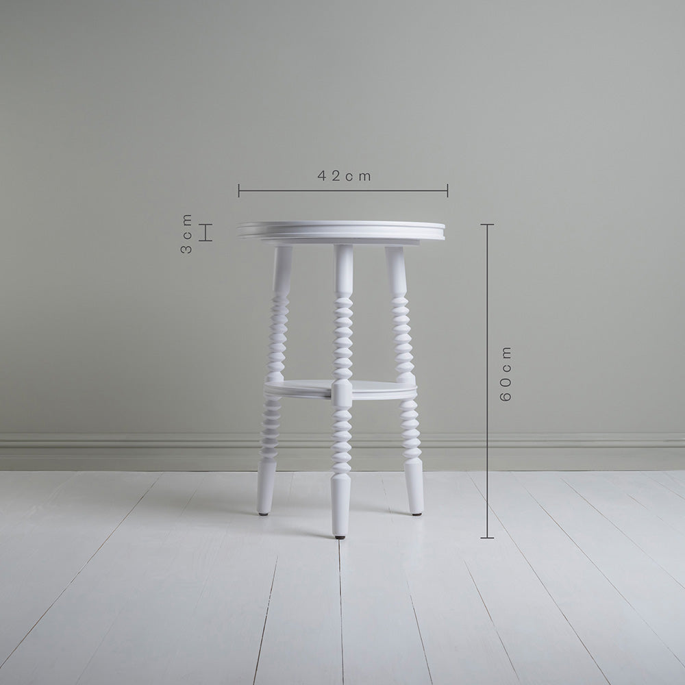 Spindle Side Table, White - Nicola Harding 