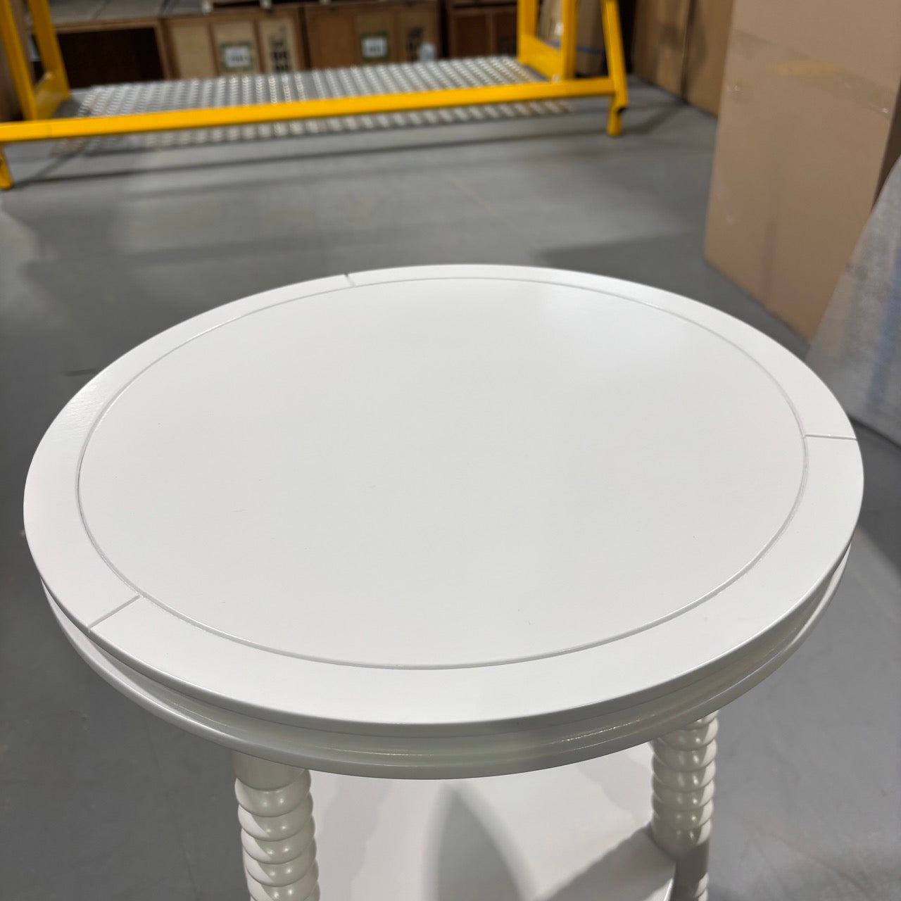 End-of-the-Line - Spindle Side Table, Soft White 