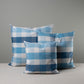 Square Kip Cushion in Checkmate Cotton, Blue