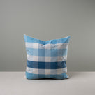  Front Side of Large Square Cushion in Cotton, Blue - By NiX 