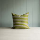 Square Kip Cushion in Colonnade Cotton, Green Wine