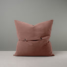  Back Side of Extra Large Square Cushions in Dusky Pink Velvet With 2 Black Buttons - By NiX 