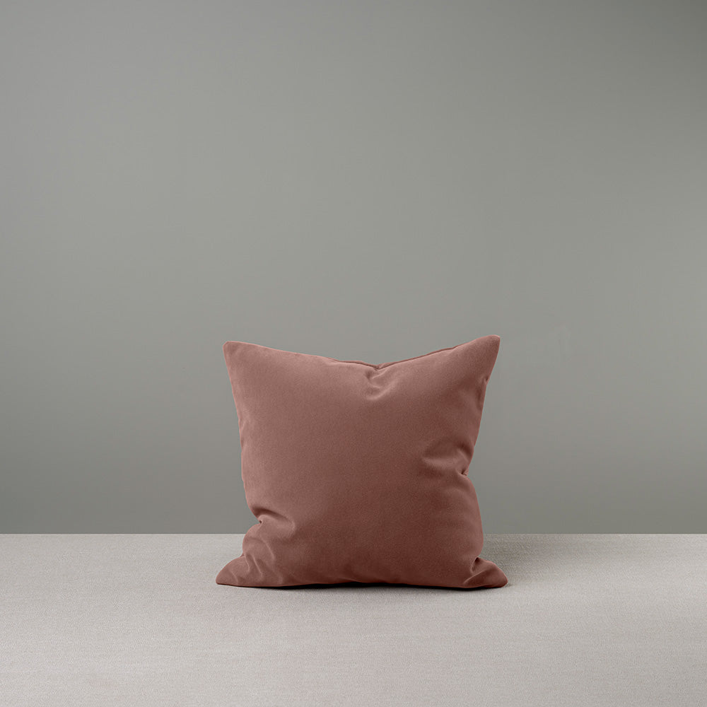 Square Kip Cushion in Intelligent Velvet, Dusky Pink