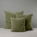 image of Square Kip Cushion in Intelligent Velvet, Green Tea