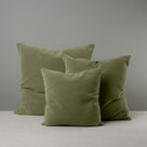  3 Different Sizes of Square Cushion in Green Velvet - NiX By Nicola Harding & Co. 