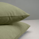  2 Square Cushion in Green Velvet On Top of Each Other - By NiX 