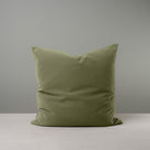  Front Side of Extra Large Square Cushion in Green Velvet - By NiX 
