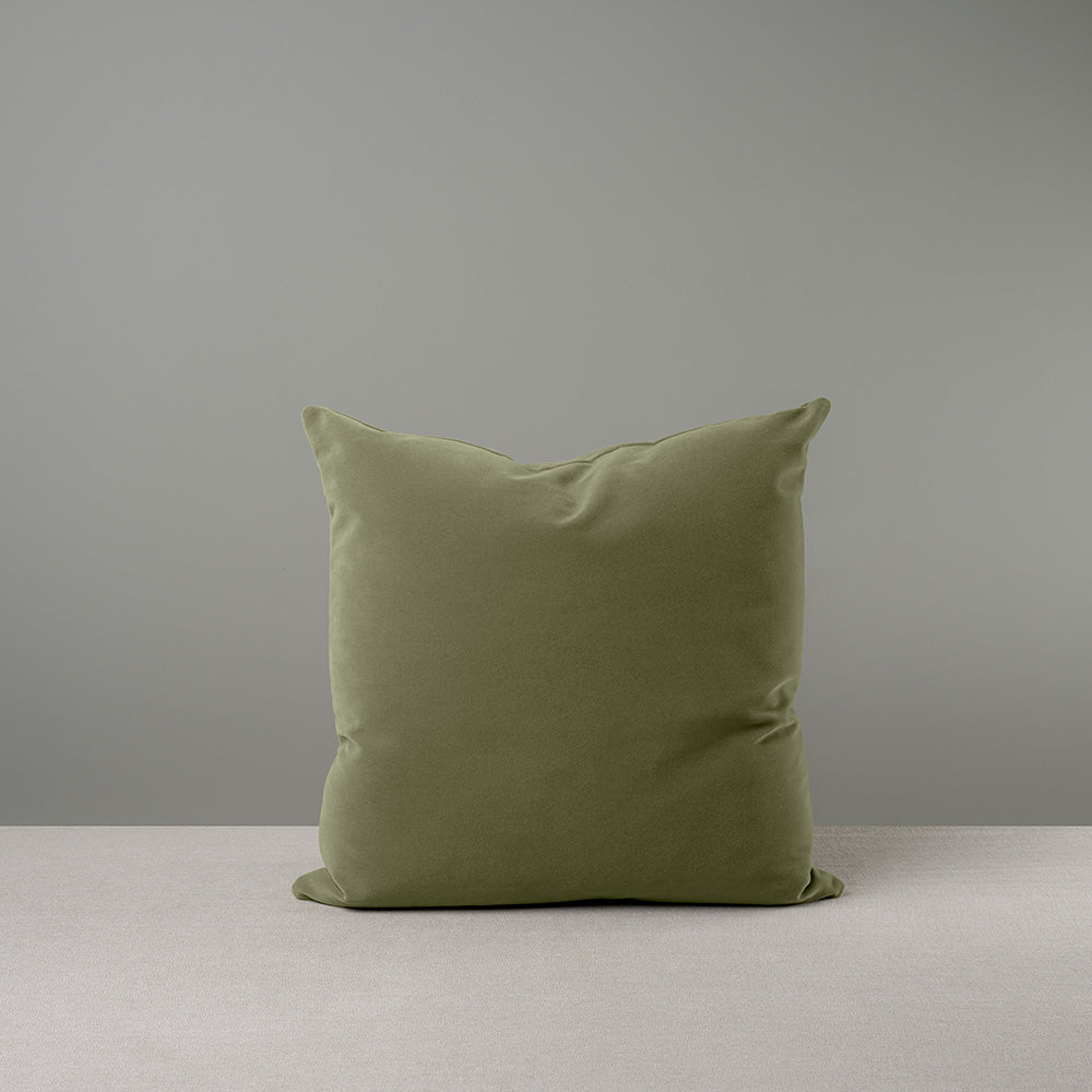 Square Kip Cushion in Intelligent Velvet, Green Tea