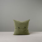  Back Side of Medium Square Cushion in Green Velvet With 2 Buttons - by NiX 
