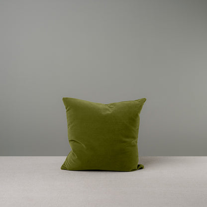 Square Kip Cushion in Intelligent Velvet, Lawn