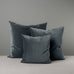 image of Square Kip Cushion in Intelligent Velvet, Mercury