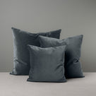  3 Different Sizes of Grey Velvet Square Cushion - NiX By Nicola Harding & Co. 
