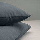  2 Grey Velvet Square Cushion on Top of Each Other - NiX 