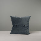  Back Side of Grey Velvet Square Cushion With 2 Buttons 
