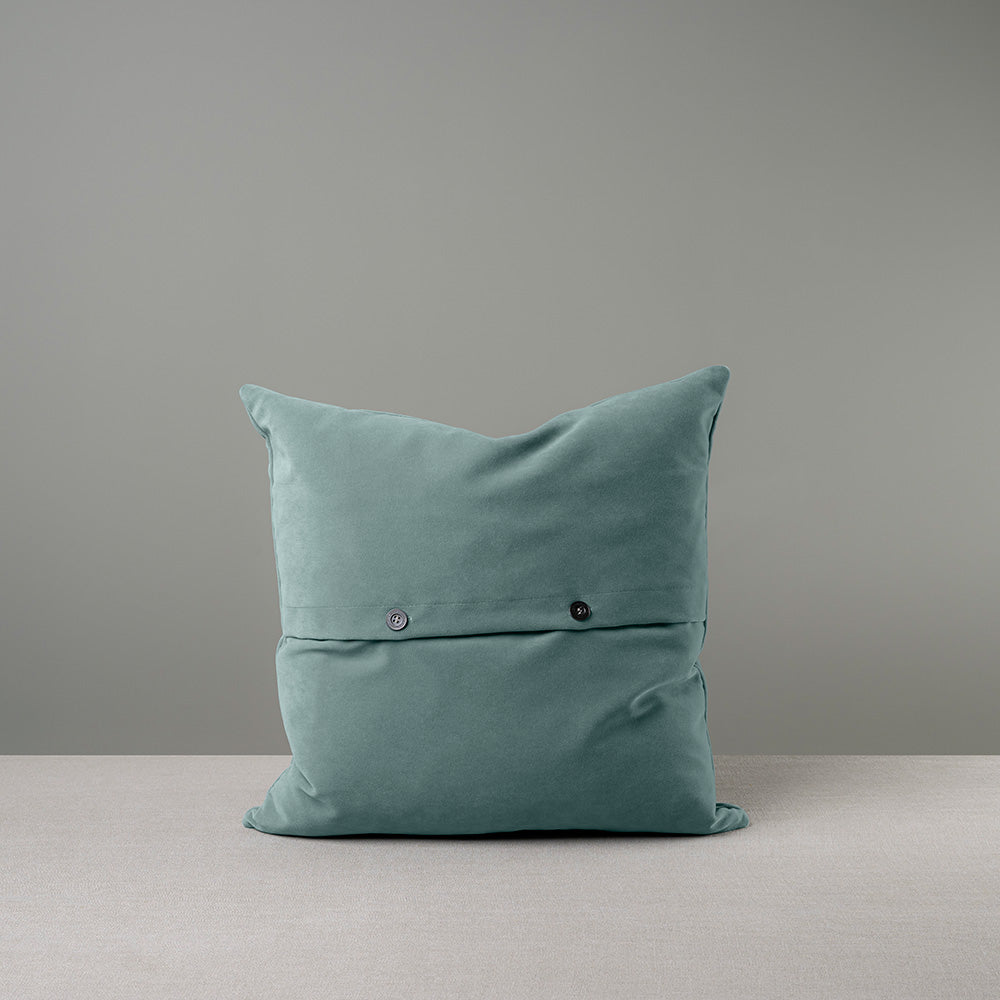  Square Kip Cushion in Intelligent Velvet, Mineral 