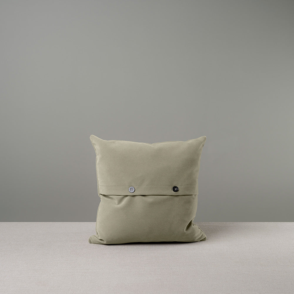 Square Kip Cushion in Intelligent Velvet, Moonstone