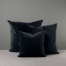  3 Different Sizes of Square Cushion in Black Velvet - NiX By Nicola Harding & Co. 