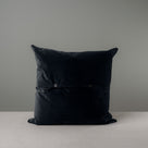  Back Side of Extra Large Square Cushion in Black Velvet With 2 Buttons - NiX 