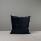  Back Side of Large Square Cushion in Black Velvet, With 2 Buttons - NiX 
