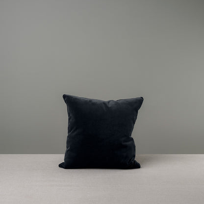 Square Kip Cushion in Intelligent Velvet, Onyx