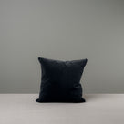  Front Side of Medium Square Cushion in Black Velvet - By NiX 