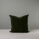  Front Side of Large Square Cushion in Dark Green(Seaweed) Velvet - By NiX 