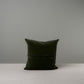 Square Kip Cushion in Intelligent Velvet, Seaweed