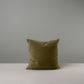 Front Side of Medium Square Cushion in Brown(Sepia) Velvet - NiX Studio