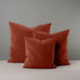 image of Square Kip Cushion in Intelligent Velvet, Sienna