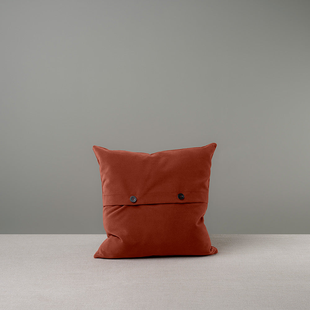  Square Kip Cushion in Intelligent Velvet, Sienna 