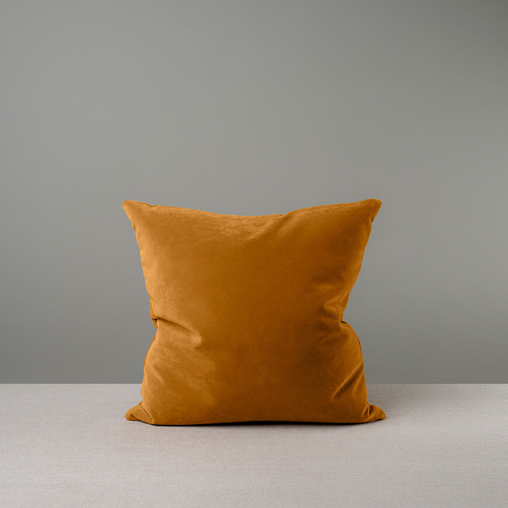  Square Kip Cushion in Intelligent Velvet, Spice 