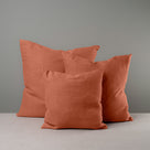  3 Square Kip Cushion in Laidback Linen, Cayenne - By NiX 