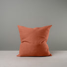  Medium size Square Kip Cushion in Laidback Linen, Cayenne - Nicola Harding & Co. 
