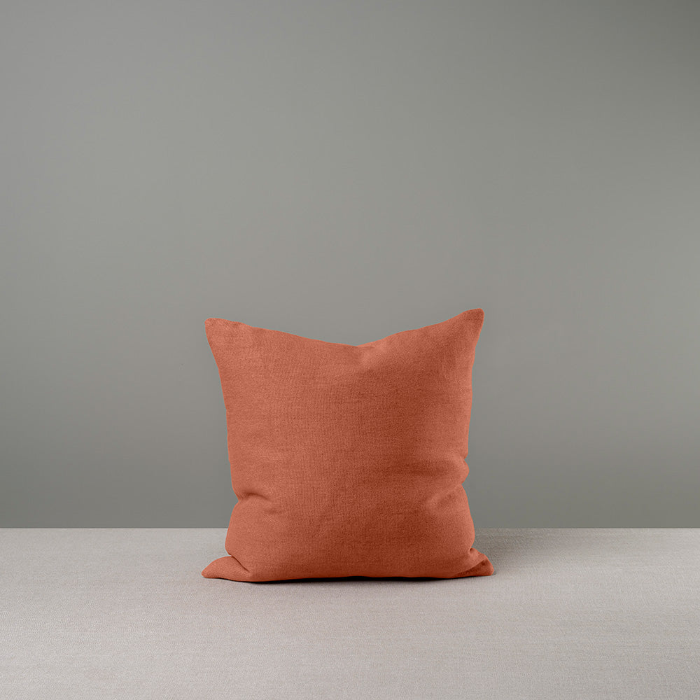  Square Kip Cushion in Laidback Linen, Cayenne 