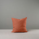  Small Size Square Kip Cushion in Laidback Linen, Cayenne - By NiX 